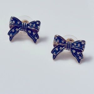 Kate Spade Blue Bow Earrings